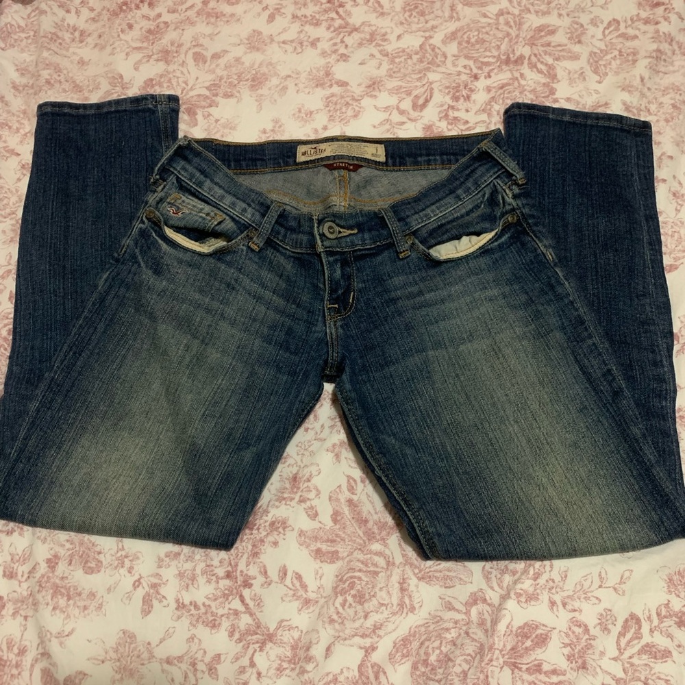 Hollister Dark Blue Straight Leg Jeans